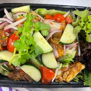 B4. Crispy Pork Belly Salad